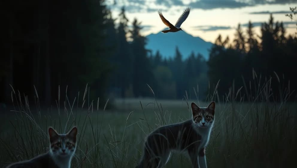 Vilka är kattens fiender i skogen