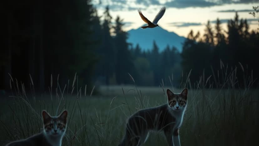 Vilka är kattens fiender i skogen