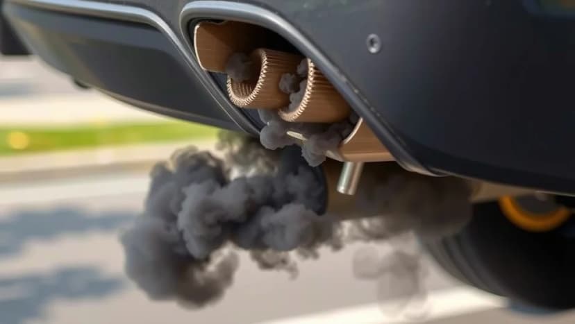 Vad betyder svart rök från avgasröret